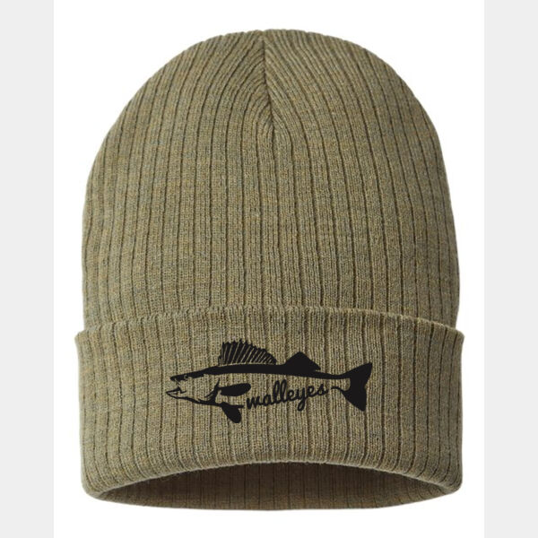 Atlantis Headwear - Sustainable Rib Cuffed Beanie - Embroidered Logo Thumbnail
