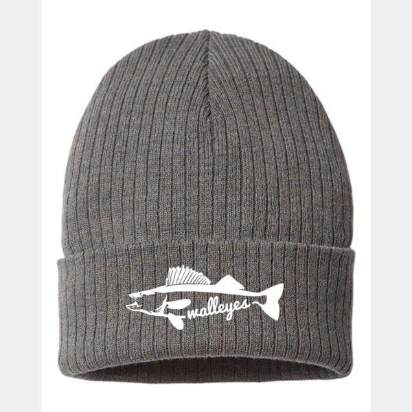 Atlantis Headwear - Sustainable Rib Cuffed Beanie - Embroidered Logo Thumbnail
